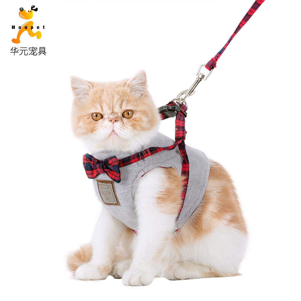 貓繩子貓牽引 溜貓繩貓鏈子牽引繩套裝胸背帶貓背帶寵物用品